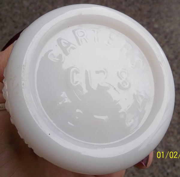 Milk Glass Carter's Ink Bottle