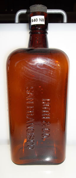 Roth & Co. Lawton Rye Bottle in Dark Amber from San Francisco