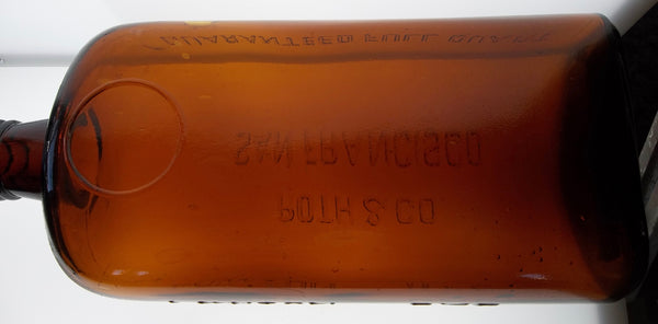 Roth & Co. Lawton Rye Bottle in Dark Amber from San Francisco