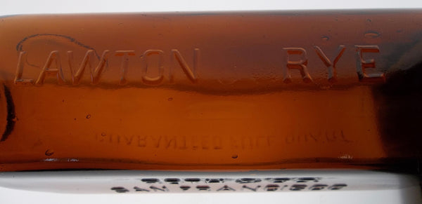 Roth & Co. Lawton Rye Bottle in Dark Amber from San Francisco