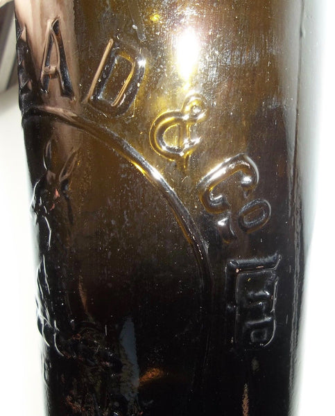 Beautiful Color!  Olive Whitbread & Co Ltd Ale Bottle from London w/ Paper Label