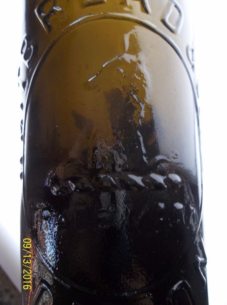 Beautiful Color!  Olive Whitbread & Co Ltd Ale Bottle from London w/ Paper Label