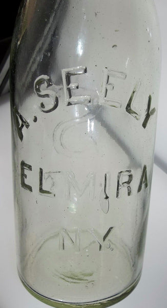 1887 A. Seely Soda Bottle from Elmira, NY with Original Wire Closure!