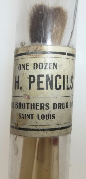 Bottle of C.H. Pencils Brushes w/ Original Cork, Content & Label from St. Louis