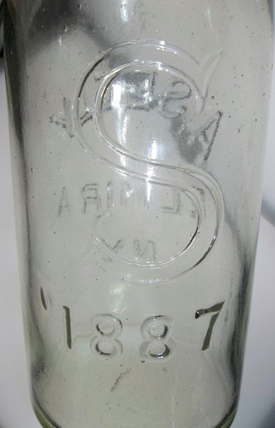 1887 A. Seely Soda Bottle from Elmira, NY with Original Wire Closure!