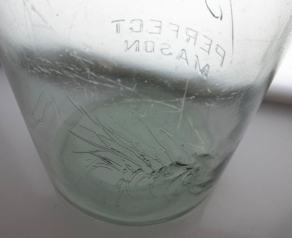 Ball Perfect Mason Jar with Unusual Flaw and Color