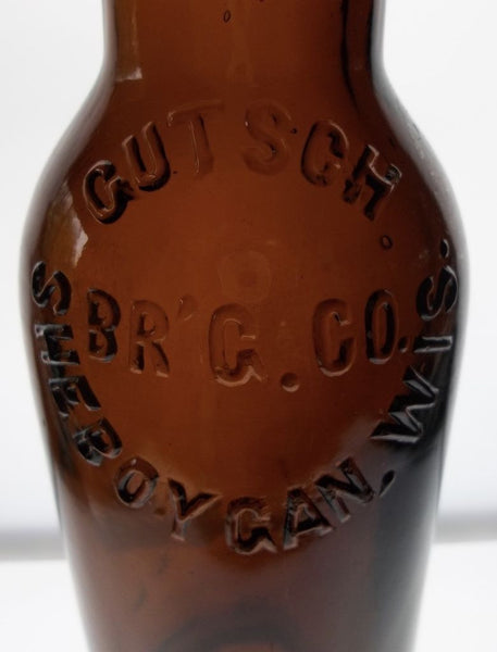 Gutsch Beer Bottle with Original Porcelain Stopper from Sheboygan, Wisconsin