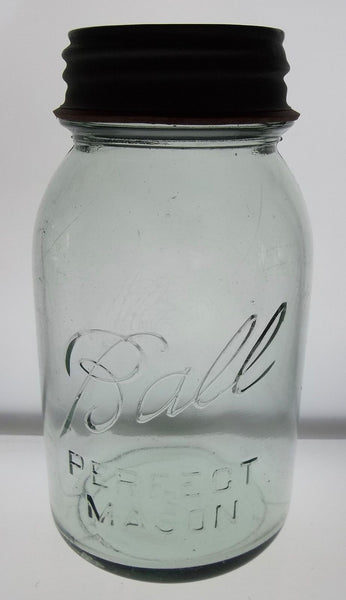 Ball Perfect Mason Jar with Unusual Flaw and Color