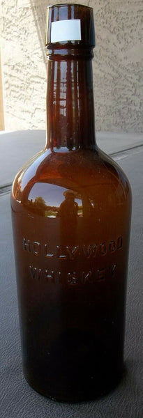 Hollywood Whiskey Bottle in Dark Amber