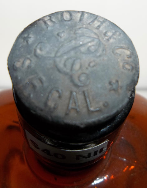 Roth & Co. Lawton Rye Bottle in Dark Amber from San Francisco