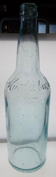 Muehlebach Beer Bottle in Light Blue from Kansas City