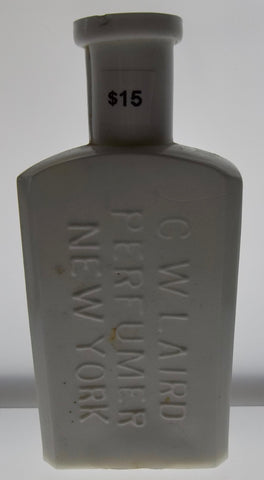 Milk Glass G.W. Laird Perfumer Bottle from New York