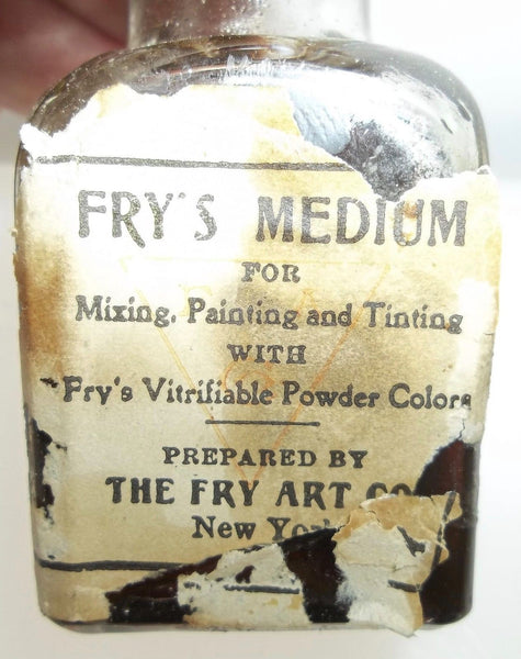 Fry's Art Medium Bottle with Paper Label!