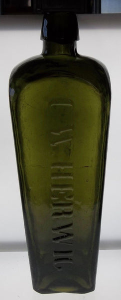 C.W. Herwig Gin Bottle in Olive, from the Netherlands!!