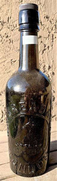 Beautiful Color!  Olive Whitbread & Co Ltd Ale Bottle from London w/ Paper Label
