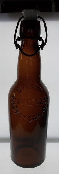 Gutsch Beer Bottle with Original Porcelain Stopper from Sheboygan, Wisconsin