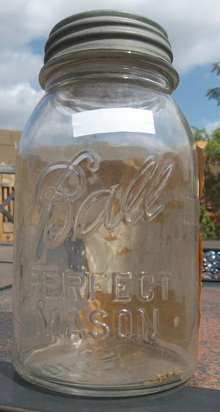 Ball Perfect Mason Jar, Used for Selling Carrots, with Paper Labels