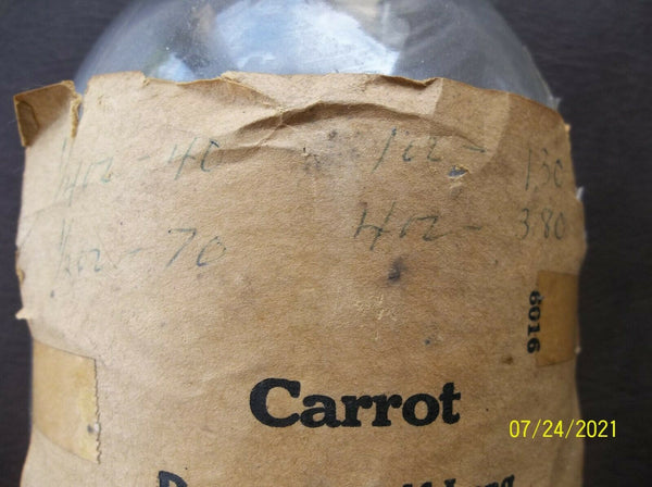 Ball Perfect Mason Jar, Used for Selling Carrots, with Paper Labels